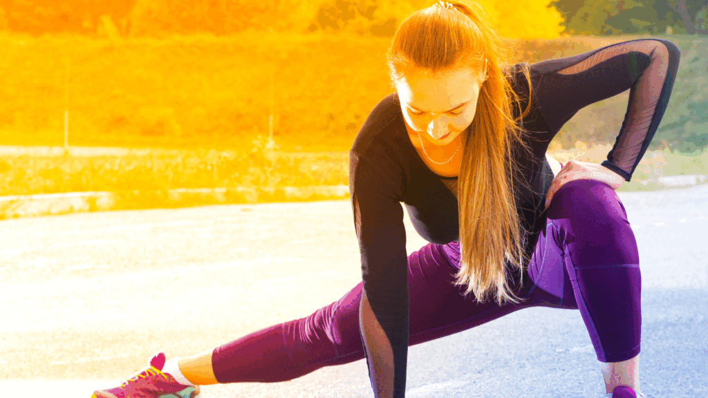 Girl Doing Exercise.