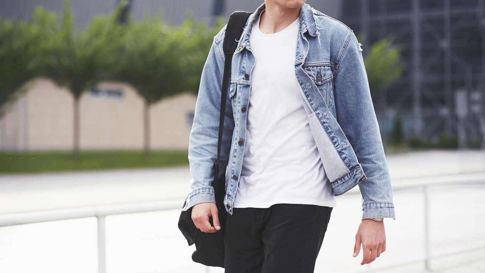 mens fashion include denim jacket.